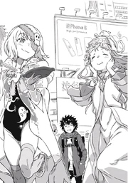The eyepatch ghost with Touma and Index in Shibuya