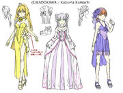 Heroines' dresses
