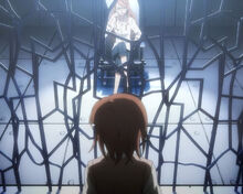 Misaka Mikoto confronts Therestina Kihara Lifeline.