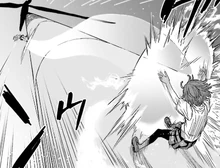 Amano firing off vacuum waves.