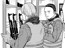 Two armed guards, part of the management team.