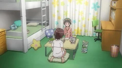 Uiharu with Erii relating to her confusion of Mikoto's call.