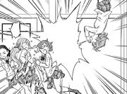 Mikoto scaring Tokiwadai students - Railgun Ch131