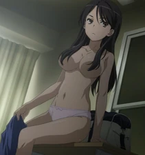 Touma gets an eyeful out of a naked Seiri.