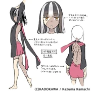 The doppelganger's character design by Haimura Kiyotaka.