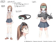 Early look of the goggles, along with Misaka Imouto.