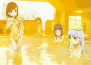 Index, Itsuwa and Mikoto in the public bath