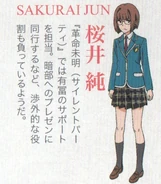 Sakurai Jun's character profile for the Railgun S anime from the seventh BD/DVD booklet.