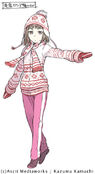 Rikou's winter clothing from the 20th Light Novel Volume.