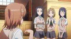 Mikoto chance upon meeting with Kongou, Wannai, and Maaya.