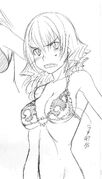 Rough sketch of Xochitl in a bikini by Fuyukawa Motoi