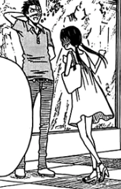 The boy in casual clothes with the Twin Tails Girl