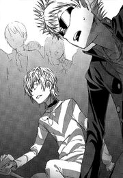 Accelerator and Tsuchimikado noticing the inoperativity of the Wind Defense.