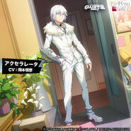 Accelerator in his winter coat in the Toaru Kagaku no Accelerator collaboration with the MOBA mobile game Extraordinary Ones.