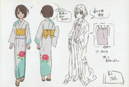 Toaru Kagaku no Railgun anime Erii's yukata design as seen in the DVD/BD Booklets