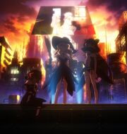Marie Spearhead, with Mallybath Blackball and Jane Elves, monitor Arisa.