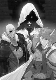 Quinton and Goldy challenging the White Demon.