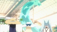Dragon rising from the hotspring