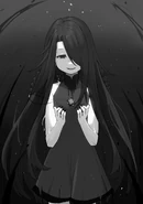 Young Aurora smiles creepily
