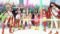 Shadow garden transforming into their disguise