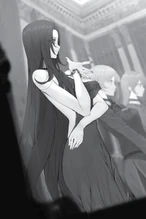 Gamma in Mitsugoshi's throne room