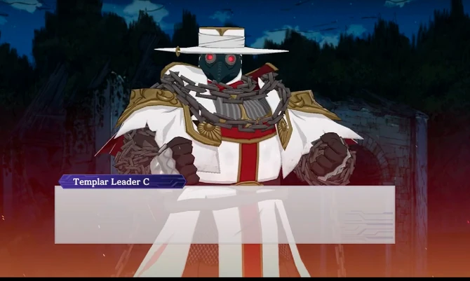 Attire of the Templars, of the leader type, of the organization.