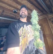 Peterson with marijuana.
