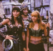 Xena, Joxer and Gabrielle (from episode 3