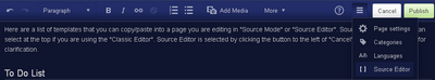 Visual Editor-Source Editor