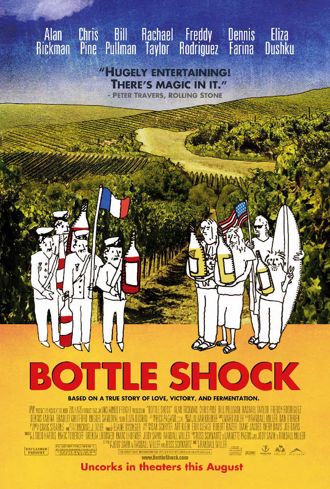  Bottle Shock : Alan Rickman, Bill Pullman, Chris Pine, Dennis  Farina, Freddy Rodriguez, Rachael Taylor, Eliza Dushku, Joe Regalbuto,  Miguel Sandoval, Bradley Whitford, Michael Ozier, Mark Adler: Movies & TV