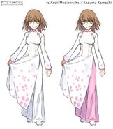 Diseño de Misaka Worst para el Volumen 01 del Shinyaku Toaru Majutsu no Index