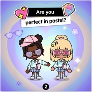 Twin combination 2 featuring two unnamed characters wearing outfits included in the Y2K Ready Style Pack. Captured on March 3, 2024 on Toca Life MIX.
