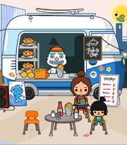 Screenshot of Fish and Chips foodtruck in the Food Court