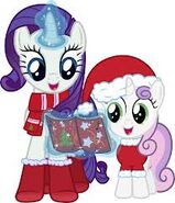 Rarity y sweetie belle navidad