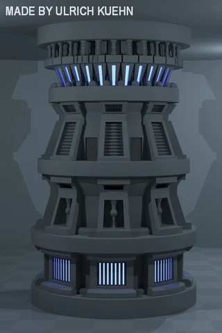 Ein Quintadimfeld-Konverter eines Schlachtkreuzers