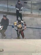 Helmet-less Baatar during filming