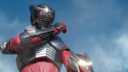 Kamen Rider Ryuki using the Reflequartz Gosei Card