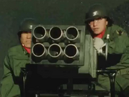 2 Red Muffler operating the rocket