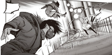 Ayato avoiding Narukami's bolts