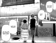 Tsukiyama y Hinami en una cafetería.