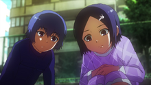 Touka y Ayato de niños en el Anime