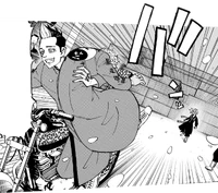 Hanma grabs Kisaki (manga)