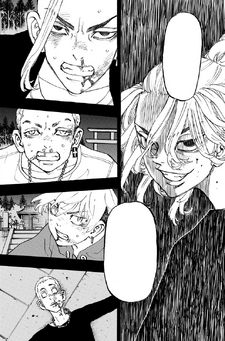 Mikey defeats his old friends (manga)