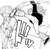 Yuzuha kicks Inupi (manga)