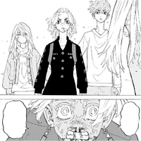 Izana visualizes Shinichiro and Emma (manga)