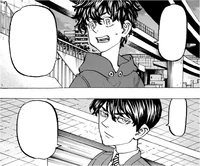 Takemichi in disbelief