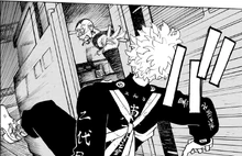 Kakucho throws Takemichi (manga)