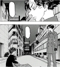 Kakucho shoots Takemichi (manga)