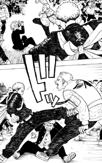 Mitsuya saves Takemichi (manga)