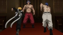 Takemichi and Hakkai team up against Taiju